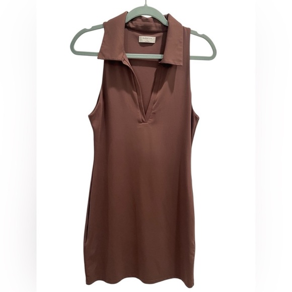 BABATON Polo Min Dress Tank Stretchy Coffee Bean Women’s Sz XXS contour Aritzia - Picture 2 of 7